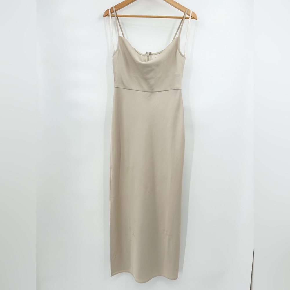 Anthropologie BHLDN Cali Satin Cowl-Neck Midi Dress Bridesmaids Dress - Picture 5 of 13